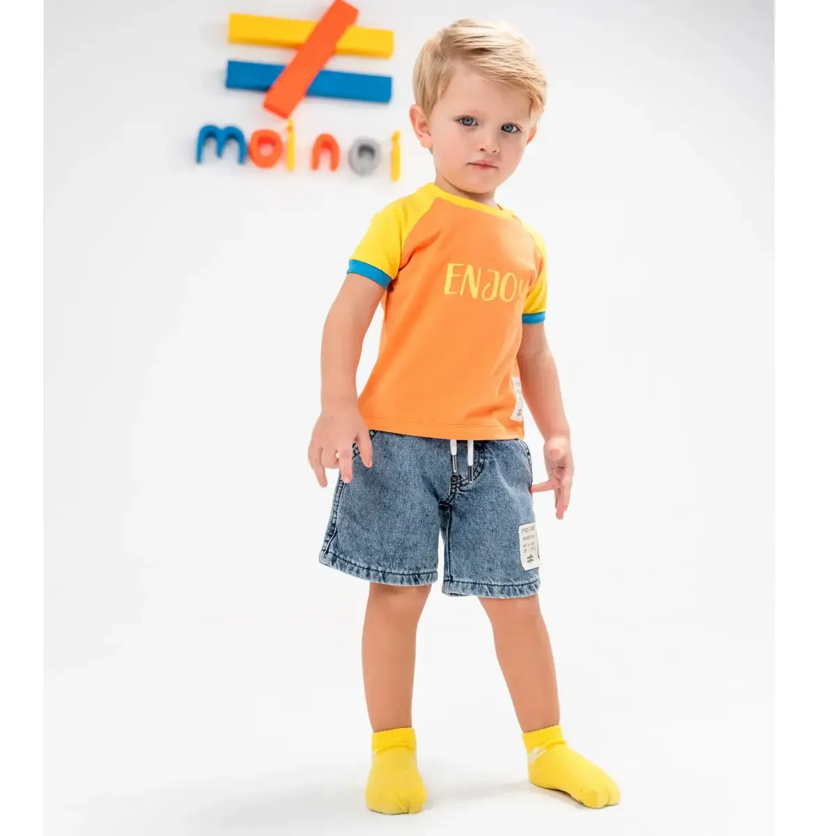 Moi Noi T-Shirt Enjoy Turuncu