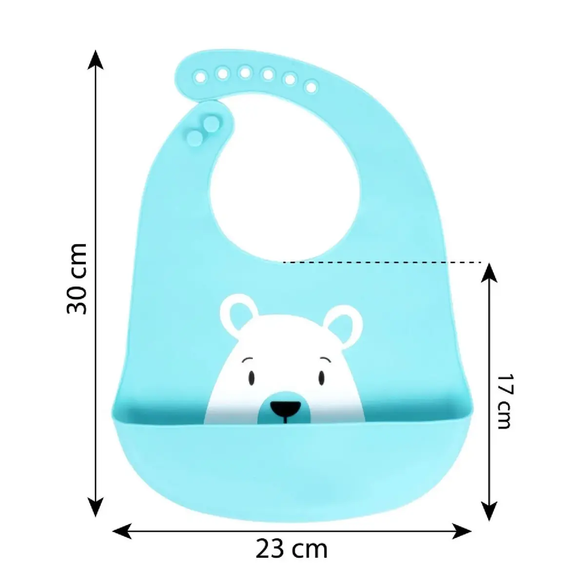 Sevi Bebe Ayarlanabilir Silikon Mama Önlüğü Mavi