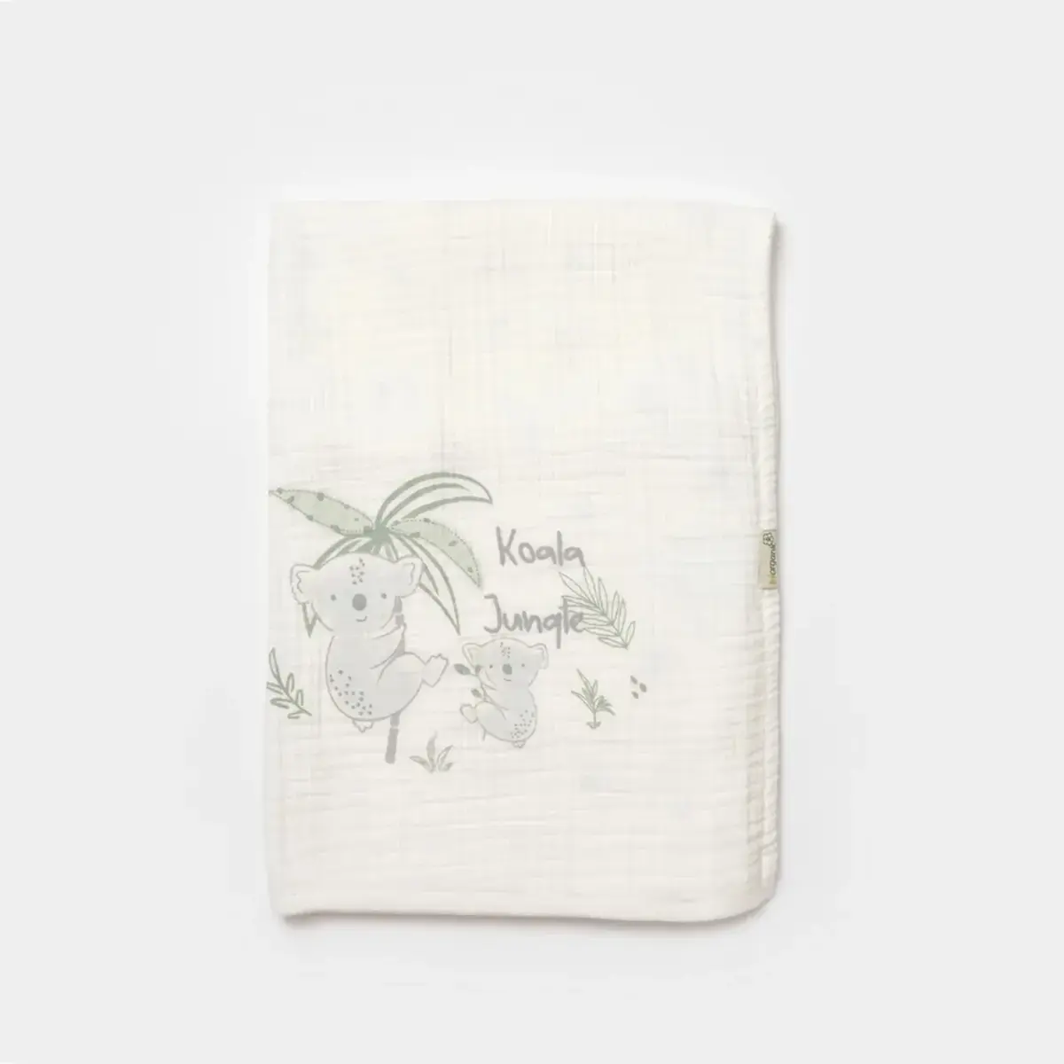 Bibaby Organik Müslin Battaniye Koala Jungle Gri