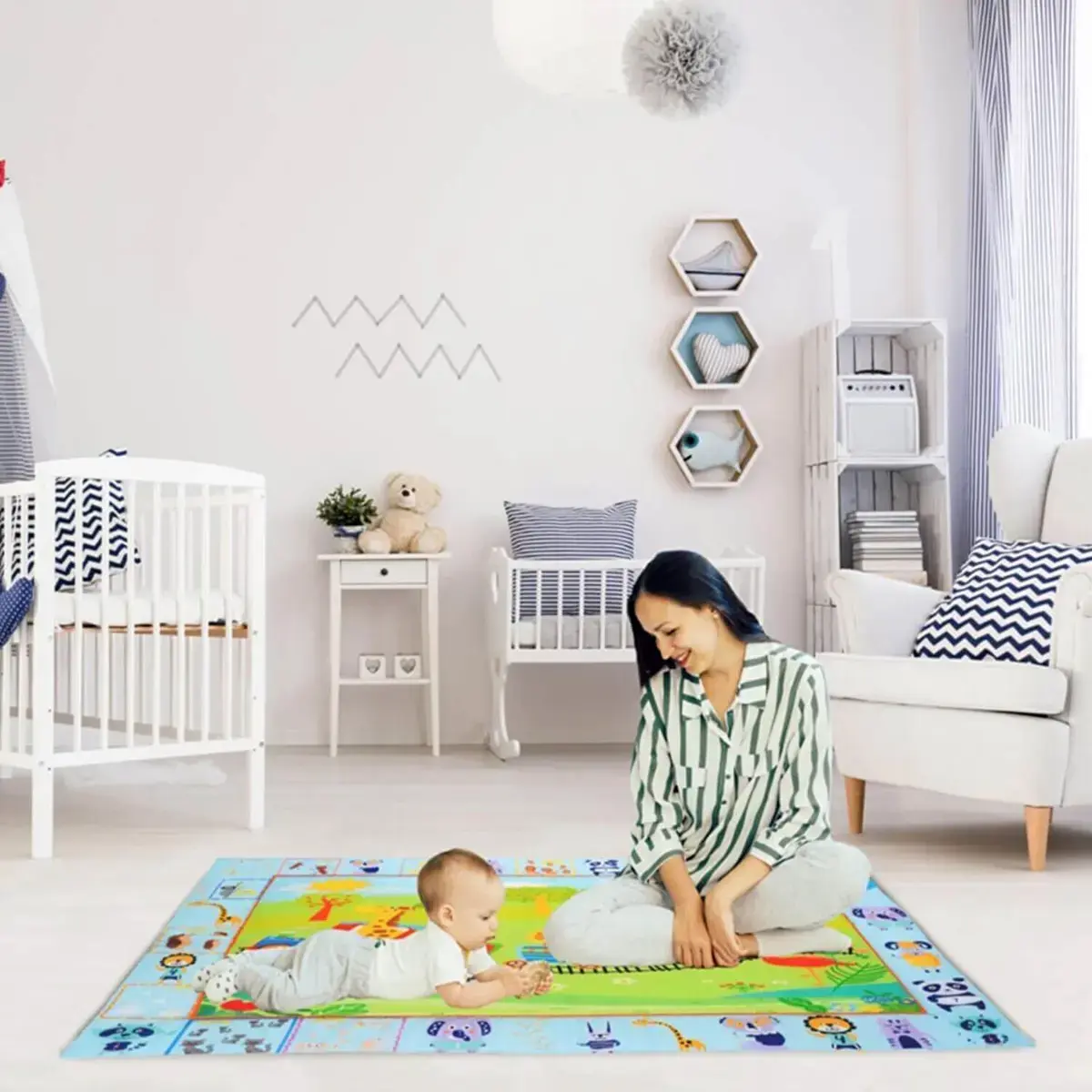 Safemom Oyun Matı Hayvanlar 90x145 cm