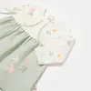 Bibaby Organik Elbise Tiny Birds Ekru - Yeşil