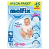 Molfix Bebek Bezi 3 Numara Midi 4-9 kg 140lı Mega Paket