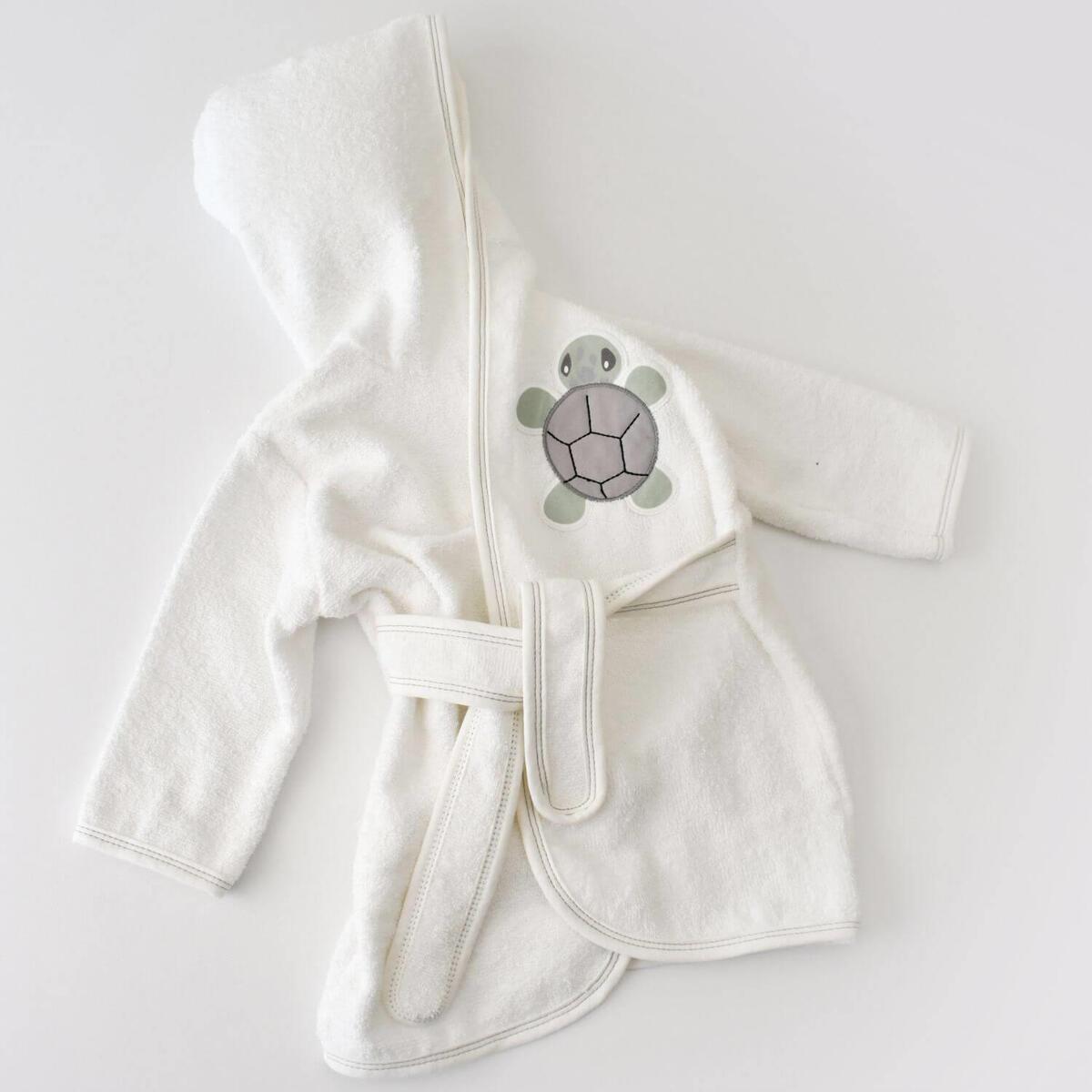 Bibaby Bornoz Takımı Tortoise Ekru - Yeşil