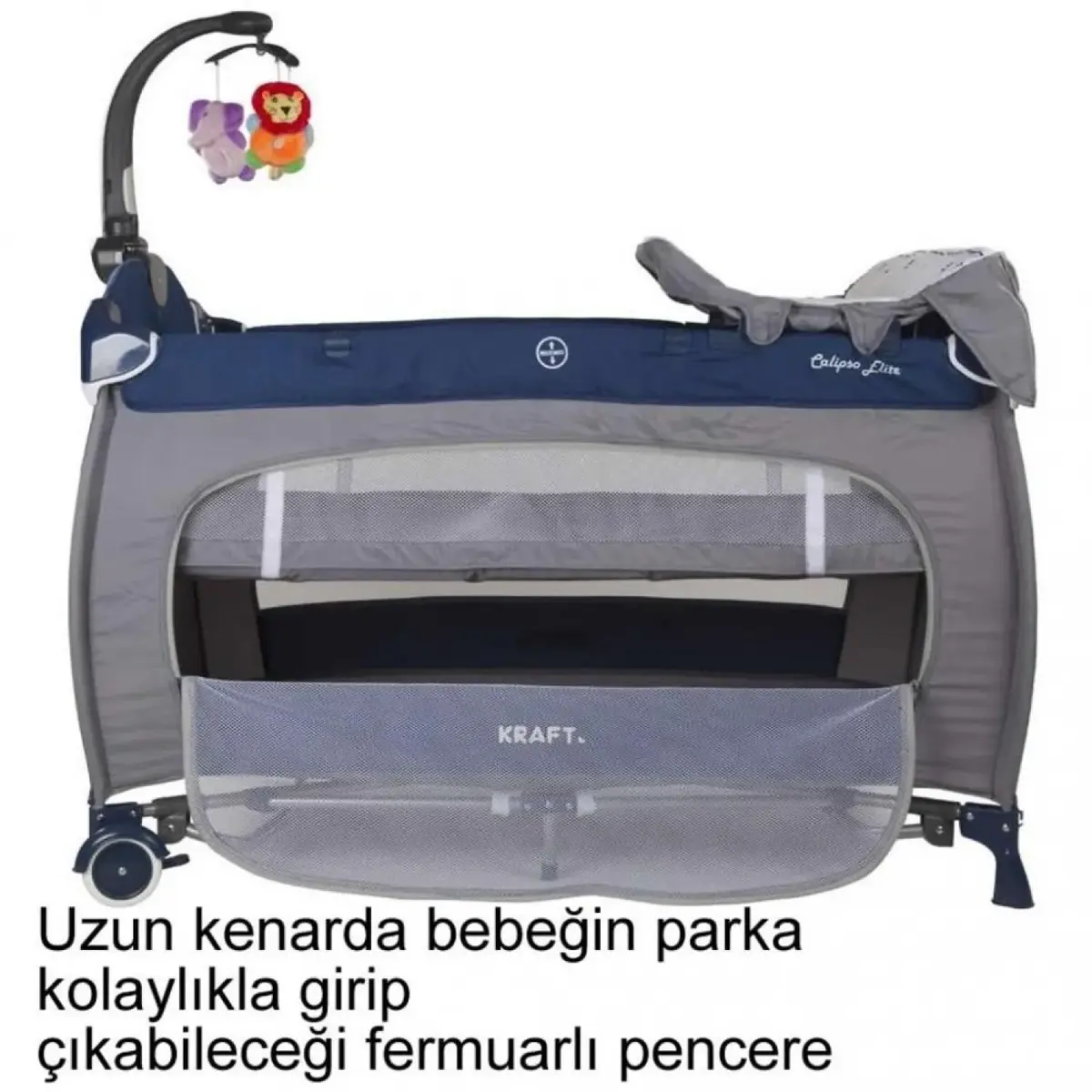 Kraft Calipso Elite Dönenceli Oyun Parkı 70X120 cm Lacivert