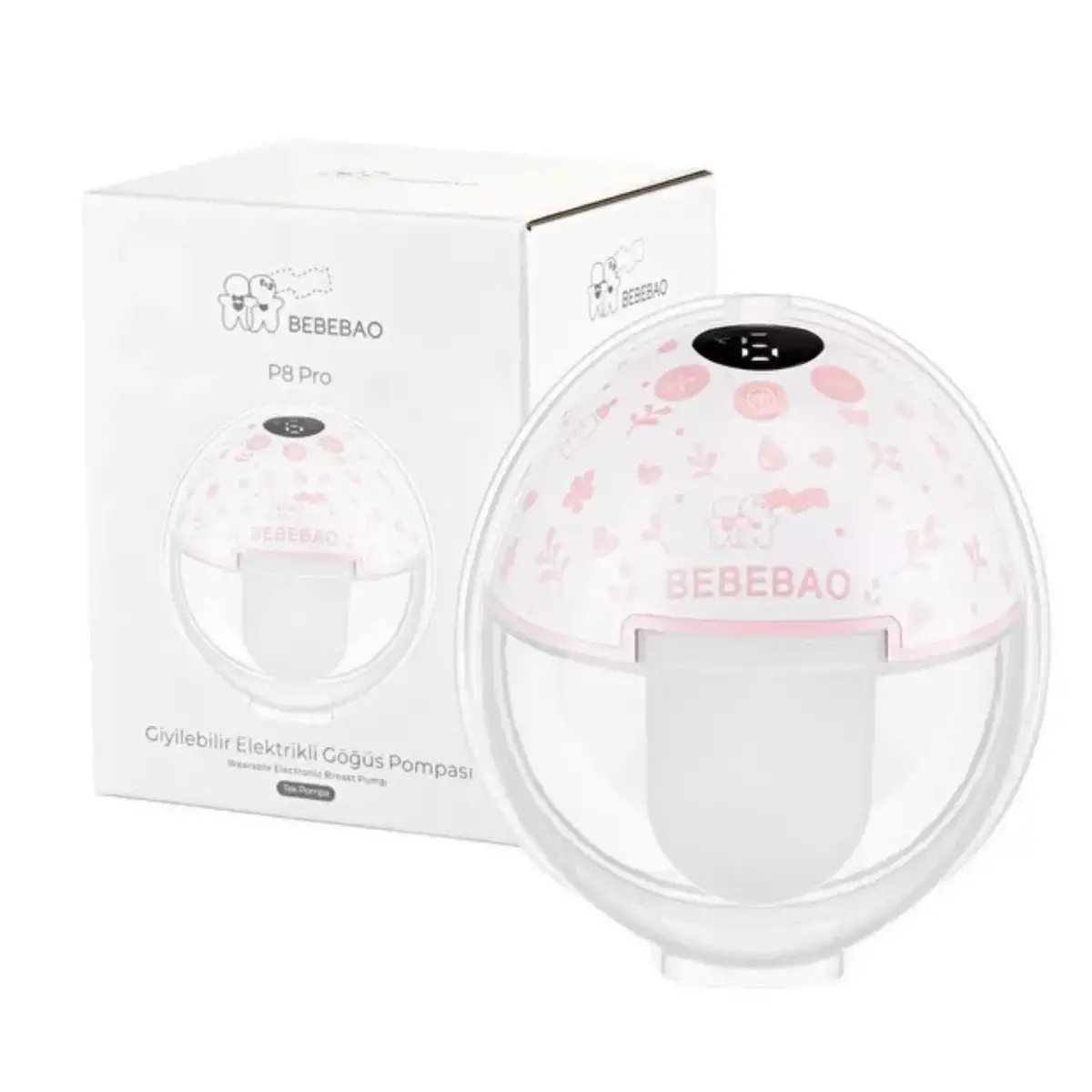 Bebebao P8 Pro 180 ML Yeni Nesil İç Motorlu Giyilebilir Elektrikli Göğüs Pompası Süt Pompası