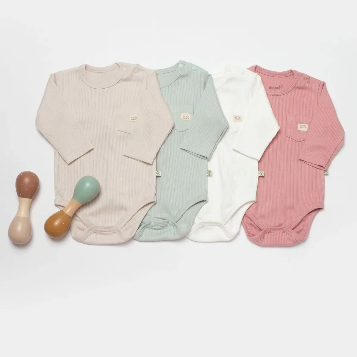 Bibaby Organik Body Uzun Kol Modal Nature Relax Bej