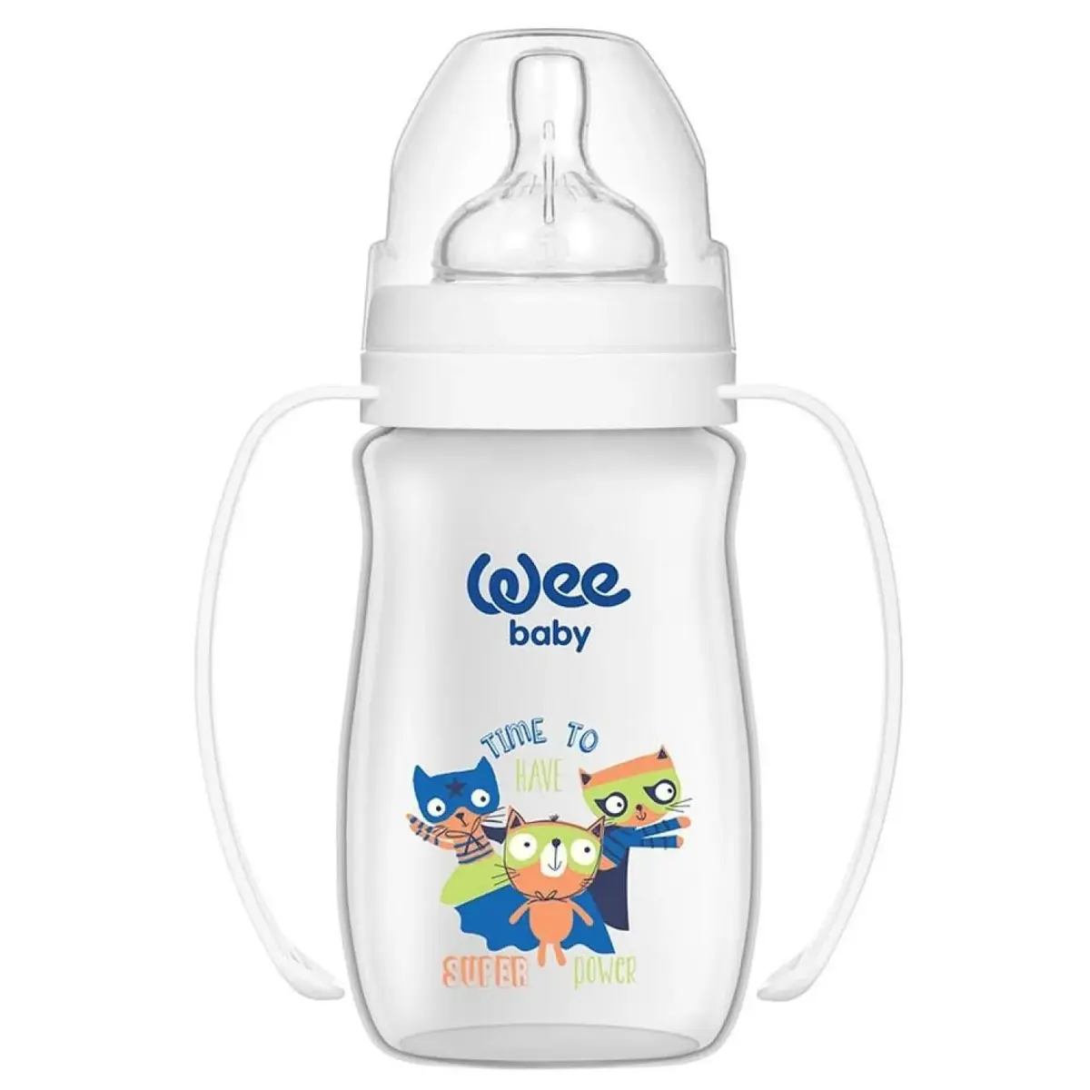 Wee Baby Klasik Plus Geniş Ağızlı Kulplu PP Biberon 250 ml