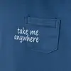 Winimo T-Shirt Take Me Baskılı İndigo