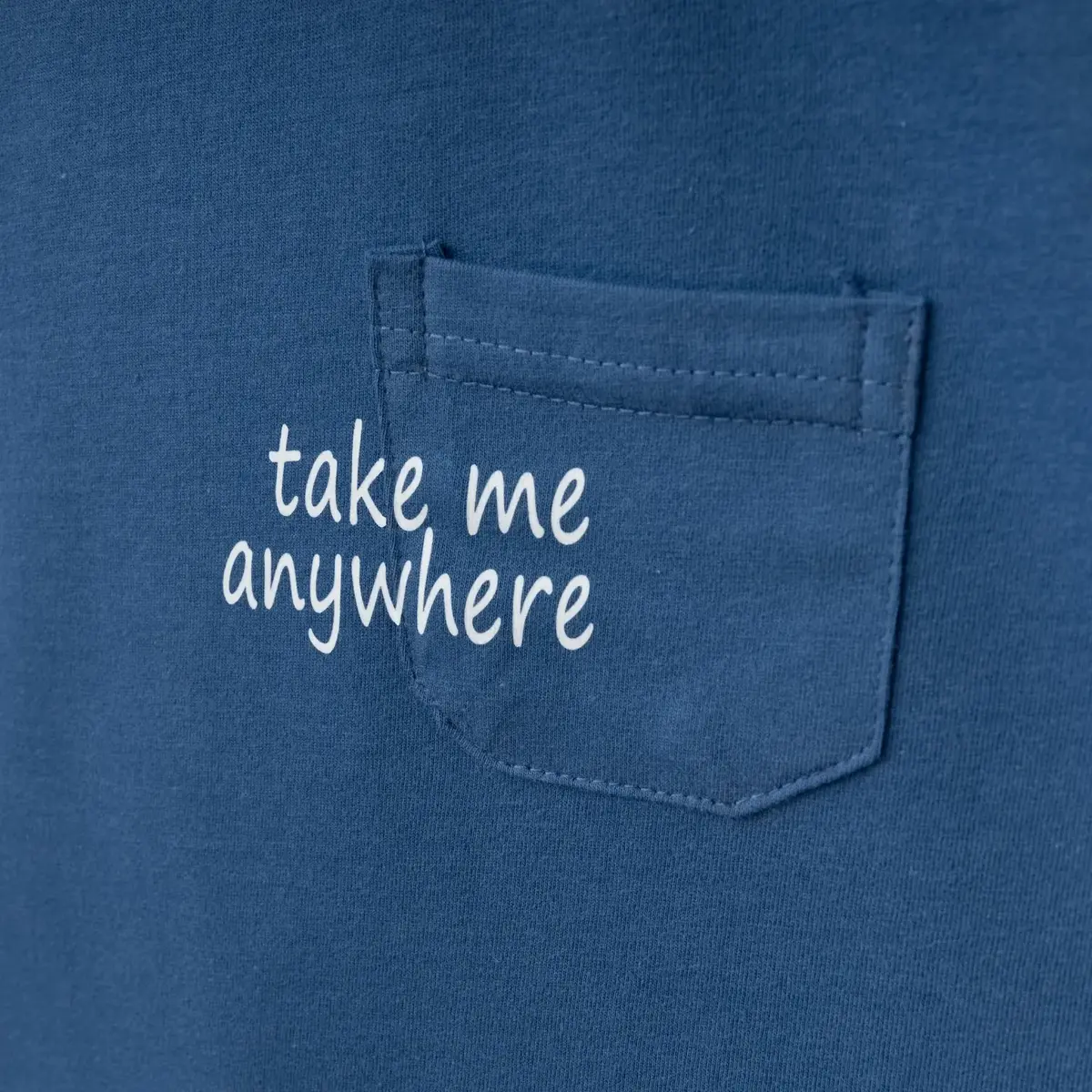 Winimo T-Shirt Take Me Baskılı İndigo