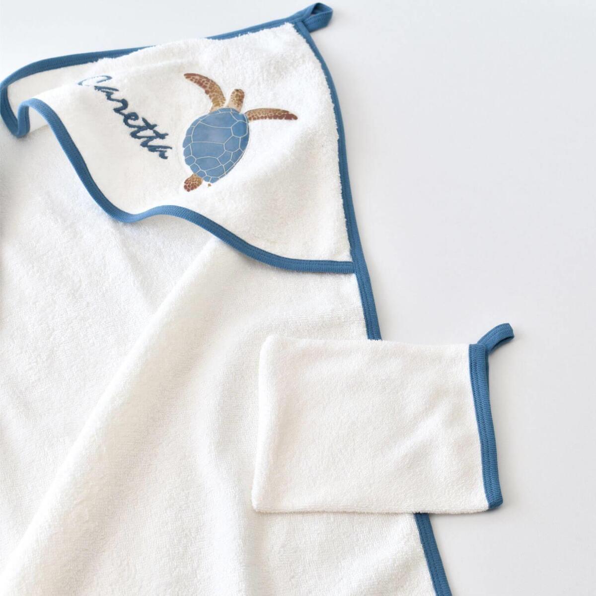 Bibaby Organik Bornoz Takımı Caretta In Live İndigo