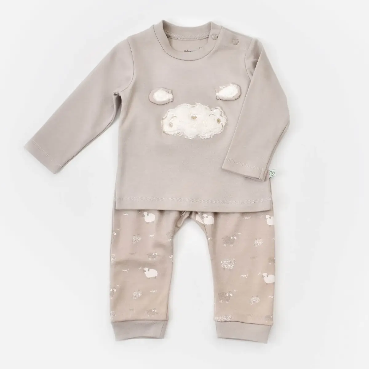 Bibaby Organik 2li Takım Curly Sheep Bej