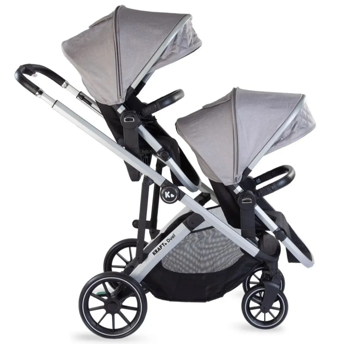 Kraft Dual İkiz Bebek Arabası Light Grey