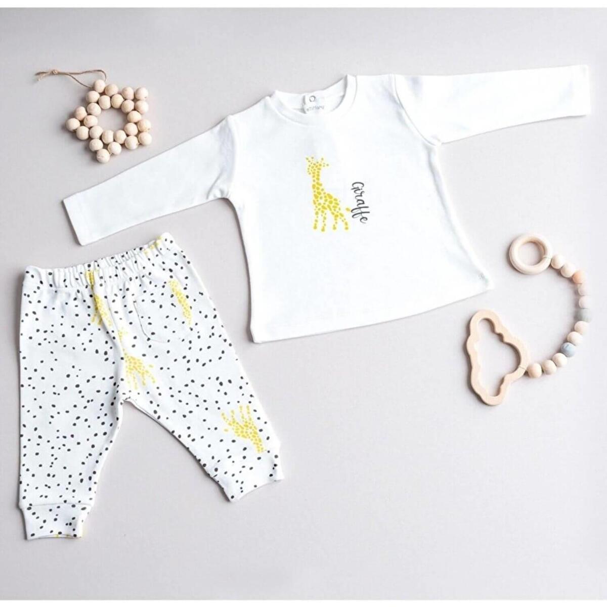 Tiffany 2li Takım Giraffe Theme Ekru