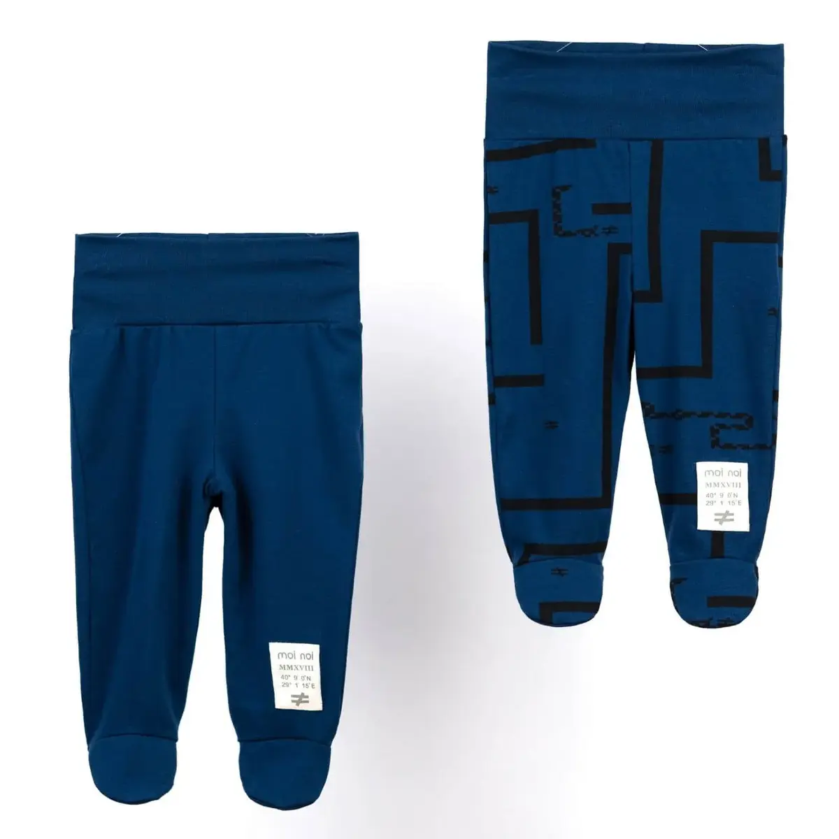 Moi Noi Pantolon Patikli 2li Koyu Mavi Moi Noi Pantolon Patikli 2li Koyu Mavi