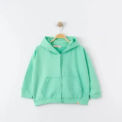 Tiffany Sweatshirt Kapüşonlu Oversize Theme Turkuaz