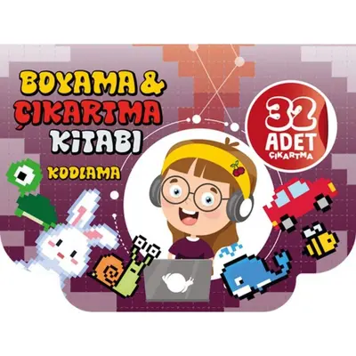 Boyama Çıkartma Kitabı-Kodlama-32 Çıkartma