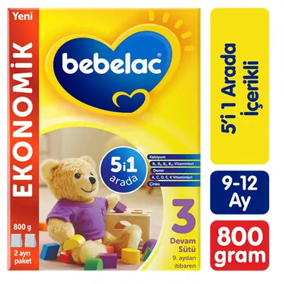 Bebelac 3 Bebek Devam Sütü 800 Gr