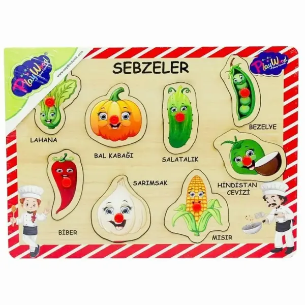 Playwood Ahşap Tutmalı Sebzeler