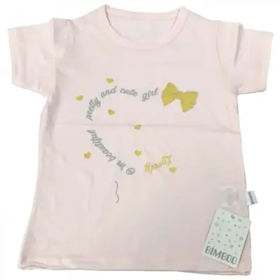 Bibaby T-Shirt Bimboo Cute Girl Açık Pembe