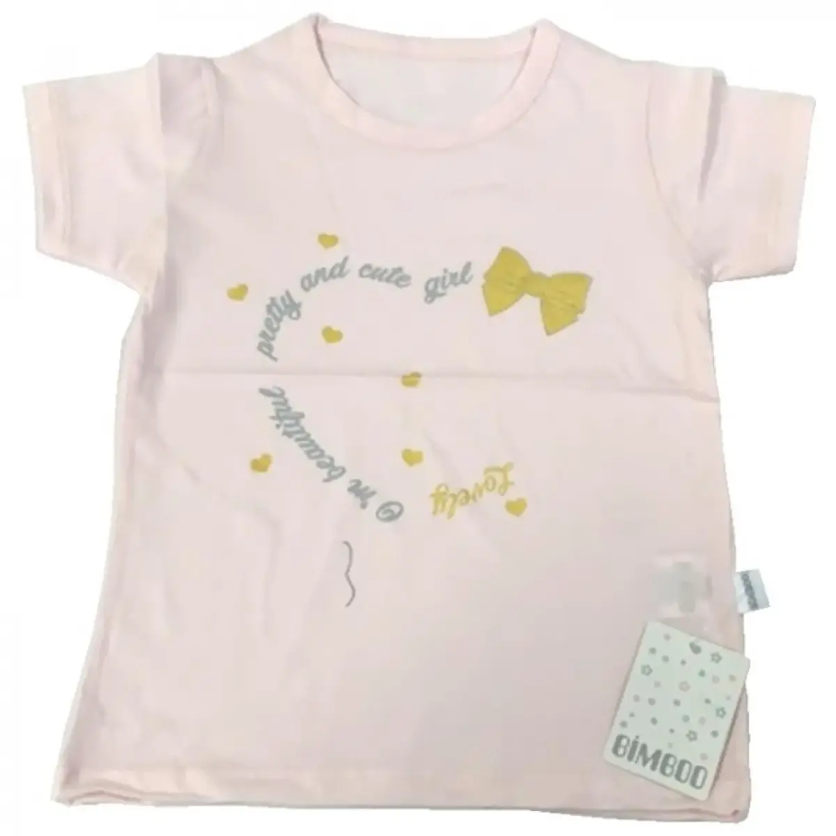 Bibaby T-Shirt Bimboo Cute Girl Açık Pembe Bibaby T-Shirt Bimboo Cute Girl Açık Pembe