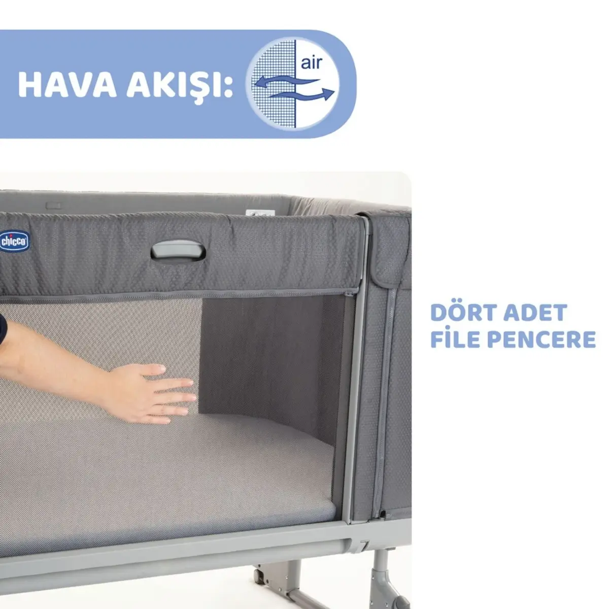 Chicco Next2Me Forever Anne Yanı Beşik Moon Grey