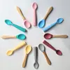 OiOi Nam Nam Silikon Mama Kaşığı 6+ Ay Bubble Beige - Bubble Beige