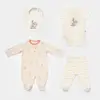 Bibaby Organik Tulum Takımı Tüllü Hello Safari Ekru - Kiremit