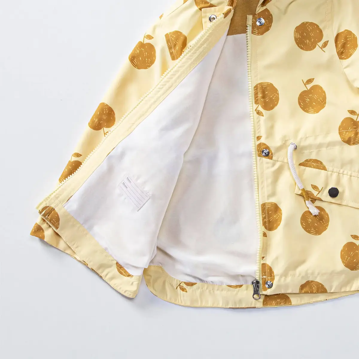 Midimod Yağmurluk Elma Baskılı Sarı