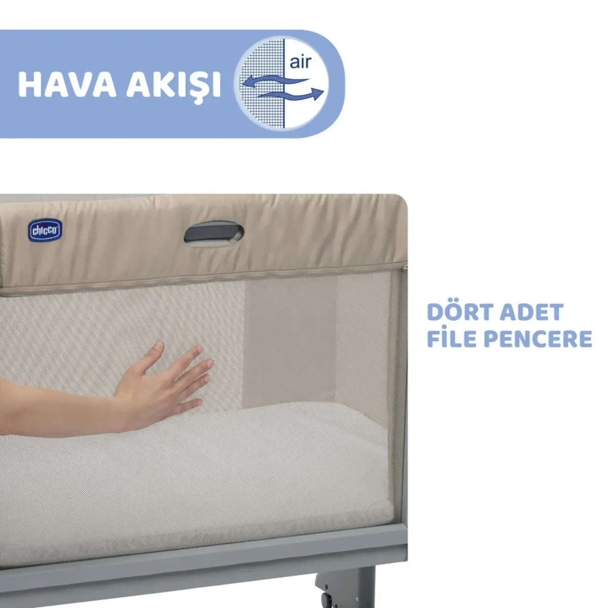 Chicco Next2Me Forever Anne Yanı Beşik Honey Beige