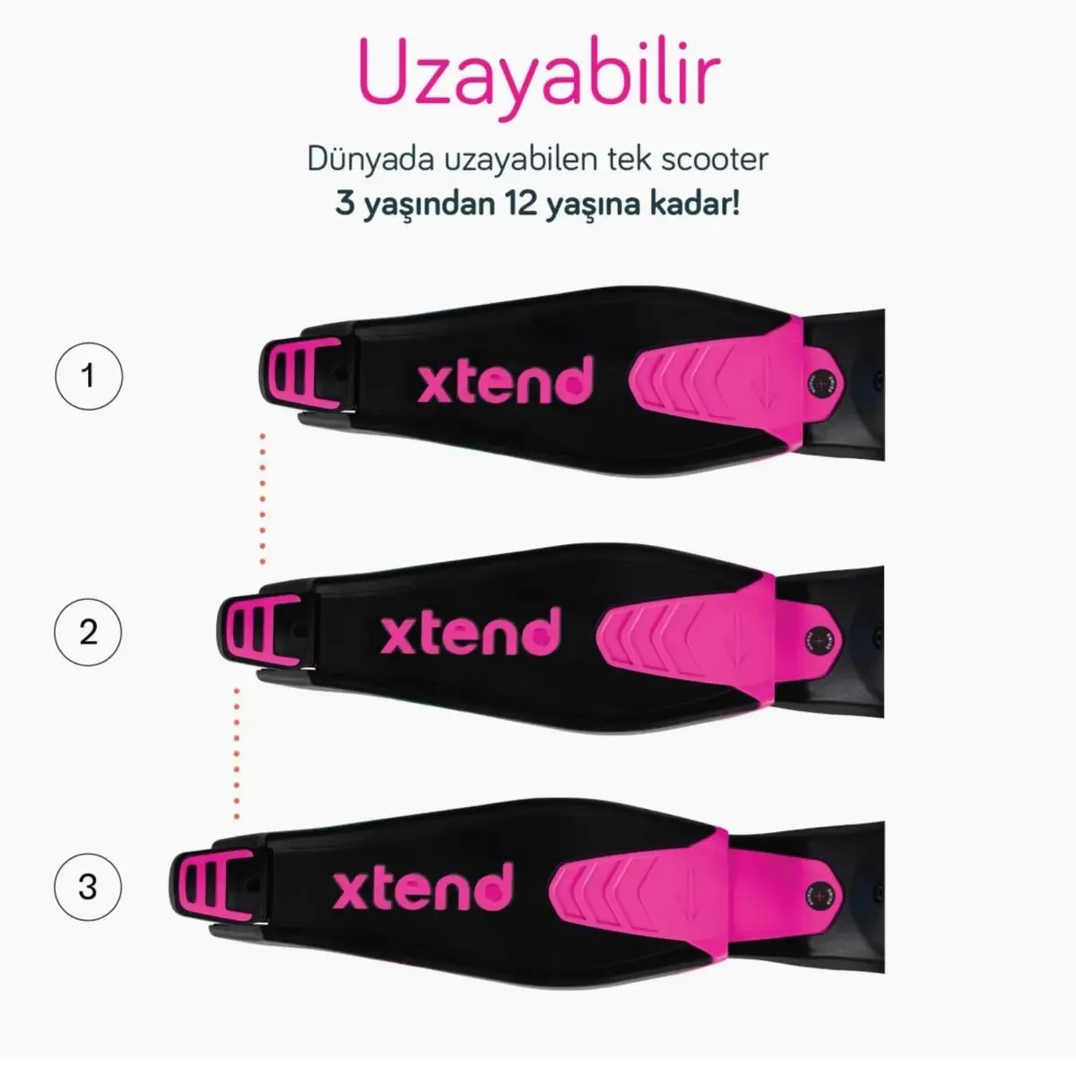 SmarTrike Xtend Büyüyebilen Ride On Scooter - Pink