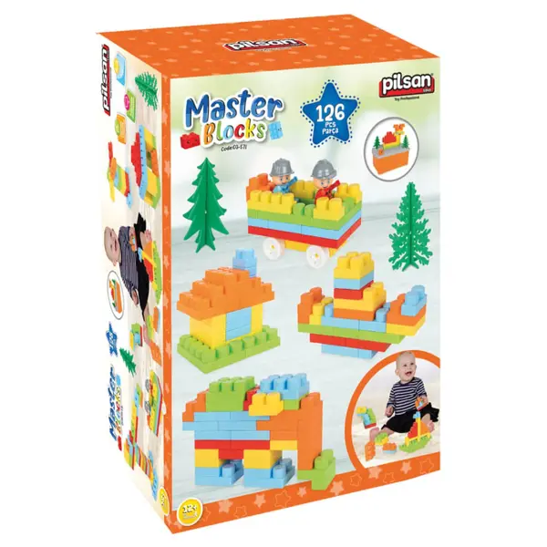 Pilsan Master Bloklar Aksesuarlı 126 Parça