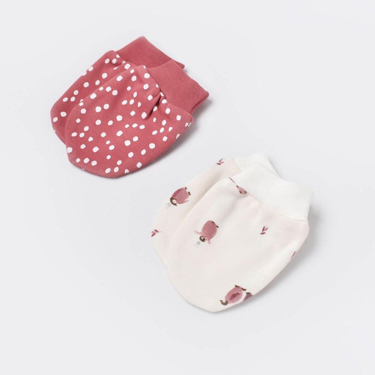 Bibaby Organik Eldiven 2li Little Love Rose Dry