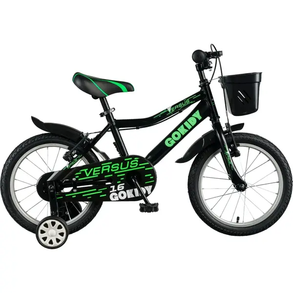 Gokidy Versus 16 Jant Siyah - Yeşil Bisiklet
