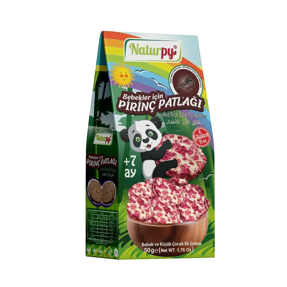 Naturpy Glutensiz Pirinç Patlağı Havuçlu +7 Ay 50 gr