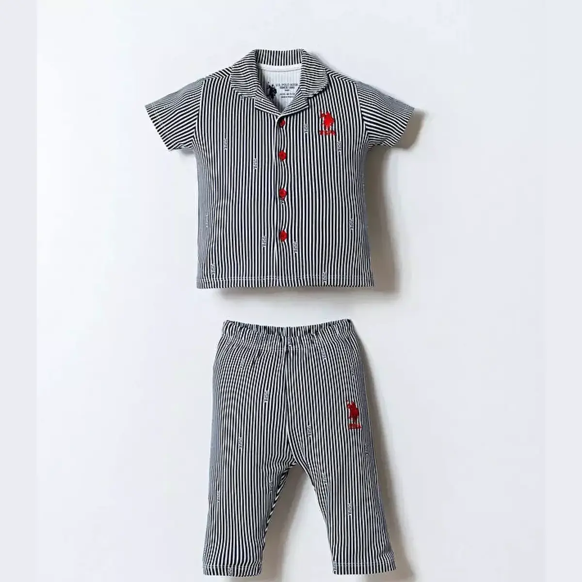 U.S. Polo Pijama Takımı Gömlek Beyaz