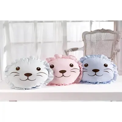 Momishop Bebek Dekoratif Yastık Aslan Pembe