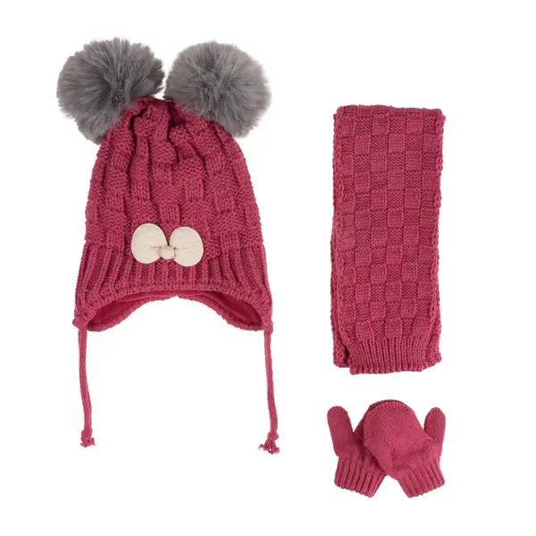 Kitti Eldiven Atkı Bere Takım 0-18 Ay Menekşe Asortili