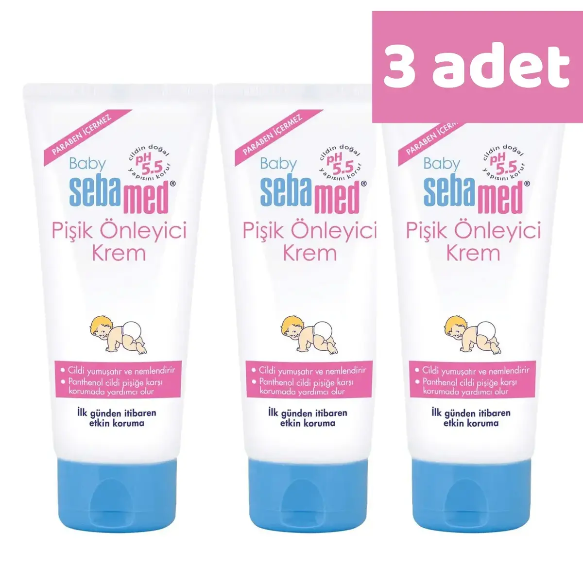 Sebamed Bebek Pişik Kremi 100 ml x3