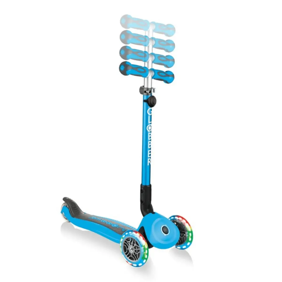 Globber Go Up Deluxe Işıklı Scooter Mavi