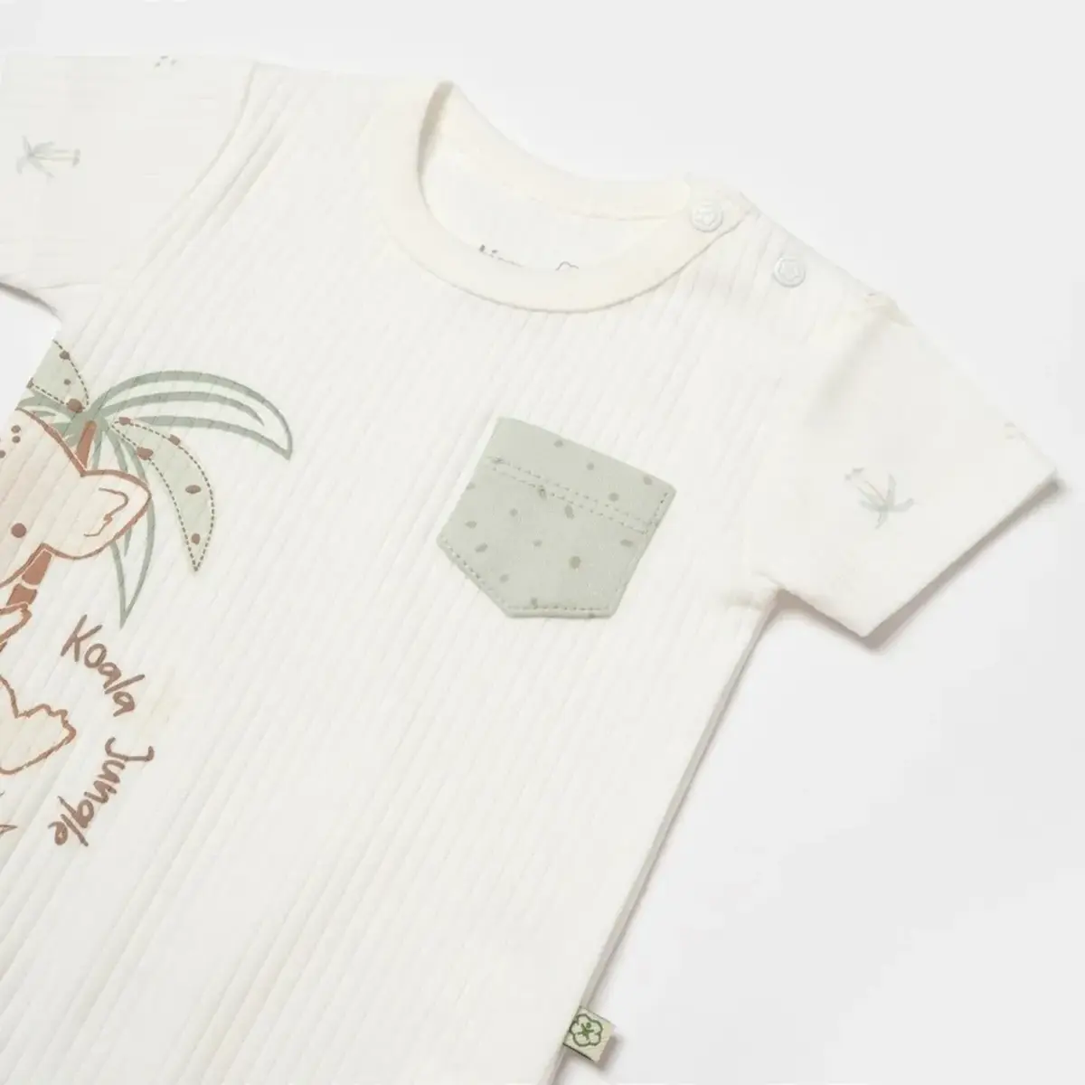 Bibaby Organik Body Kısa Kol Koala Jungle Mint