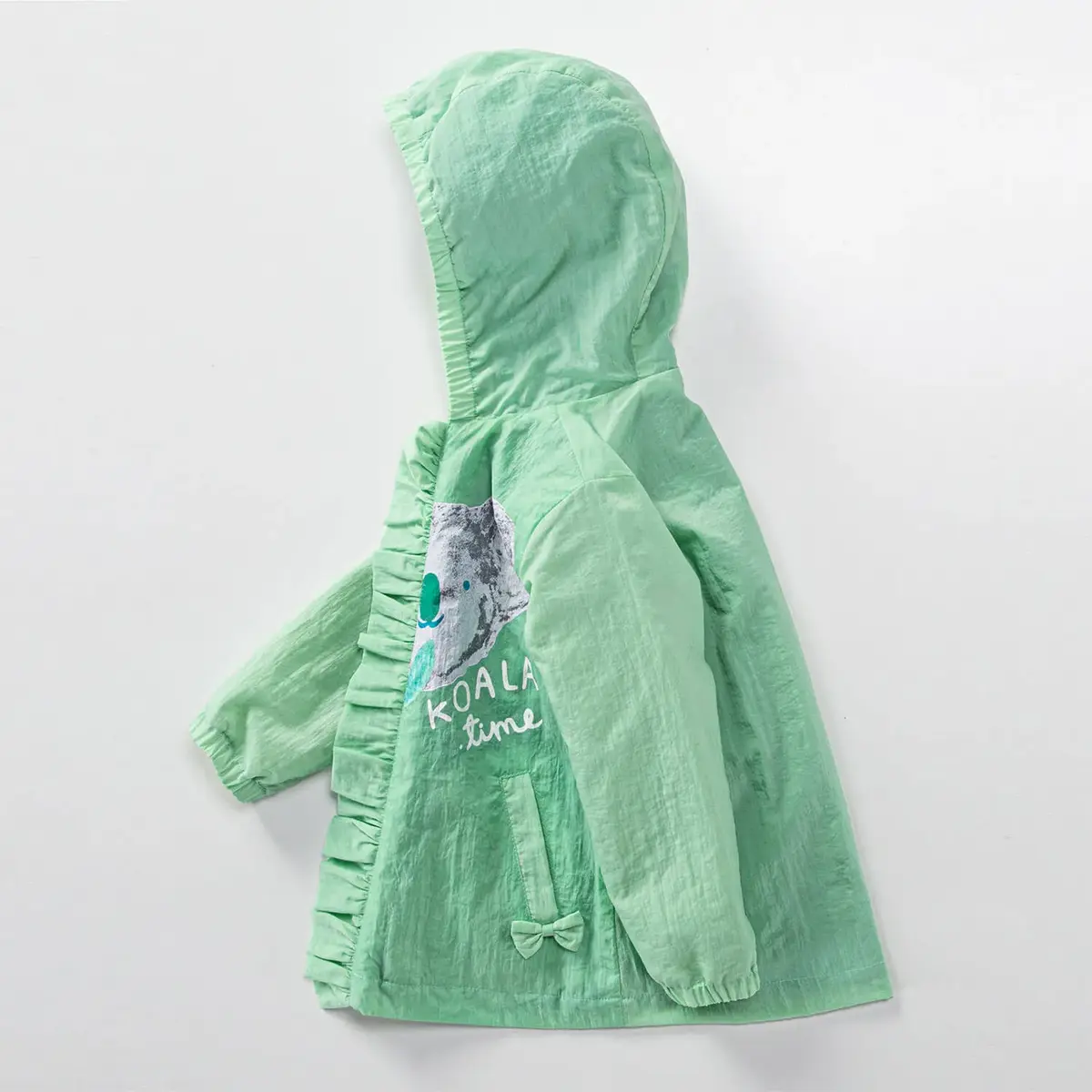 Midimod Yağmurluk Koala Baskılı Yeşil