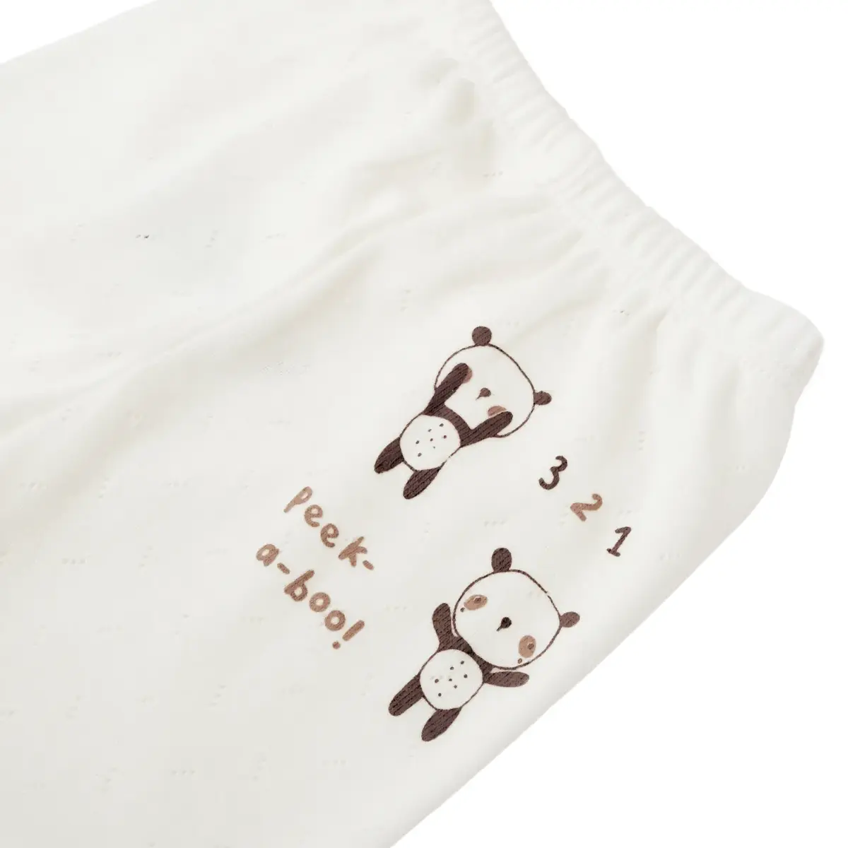 Bibaby Pantolon Patikli Happy Pandas Ekru