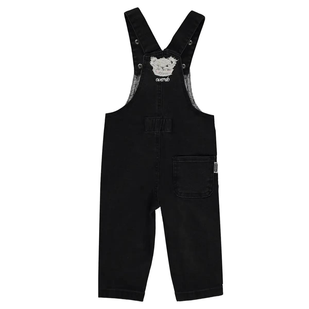 Overdo Salopet Nakışlı ve Ayıcıklı Siyah