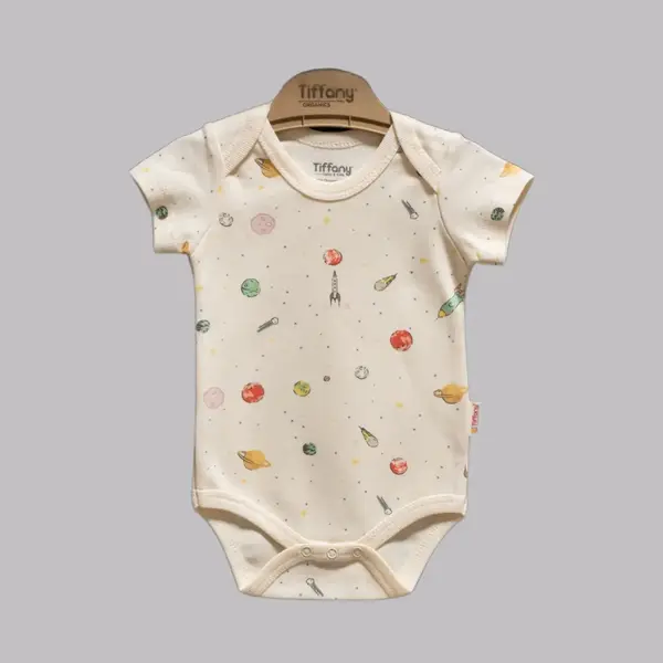 Tiffany Organik Body Kısa Kol Space Theme