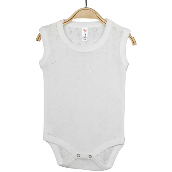 Hvc Atlet Body Jakarlı Küp Desenli Ekru