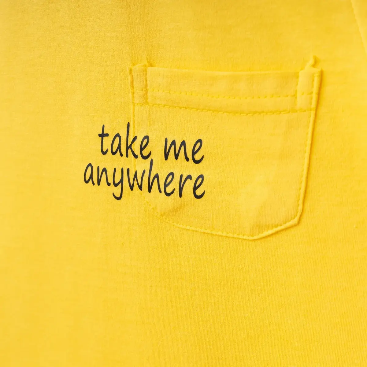 Winimo T-Shirt Take Me Baskılı Sarı