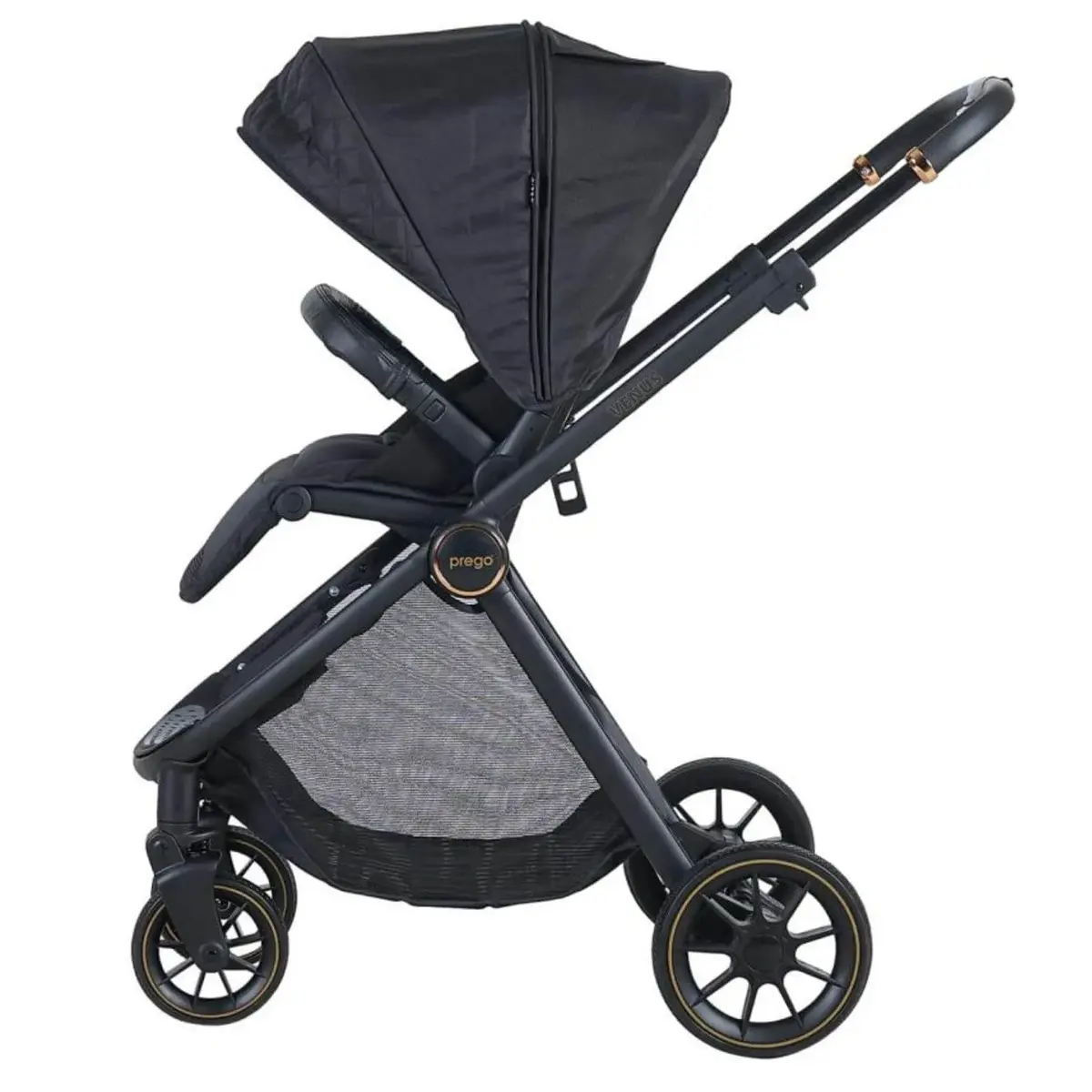 Prego 2028 Venüs Travel Sistem Bebek Arabası Siyah