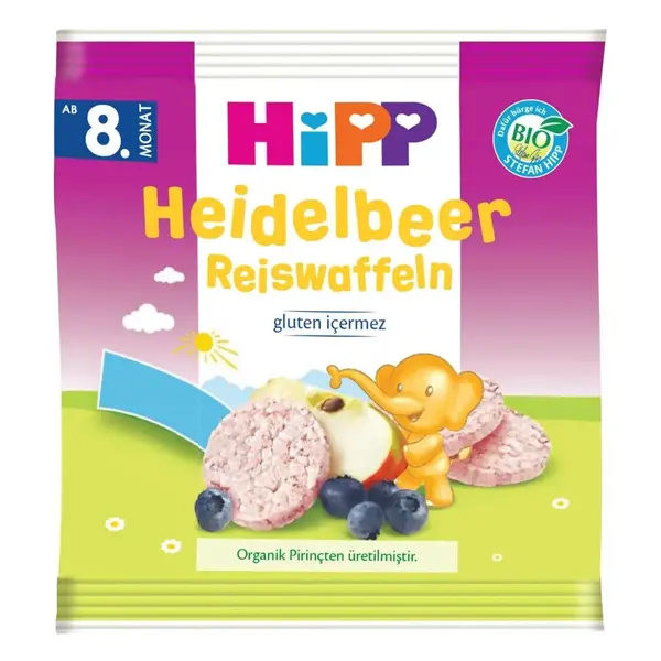 Hipp Organik Bebek Gofreti Pirinçli Yaban Mersinli