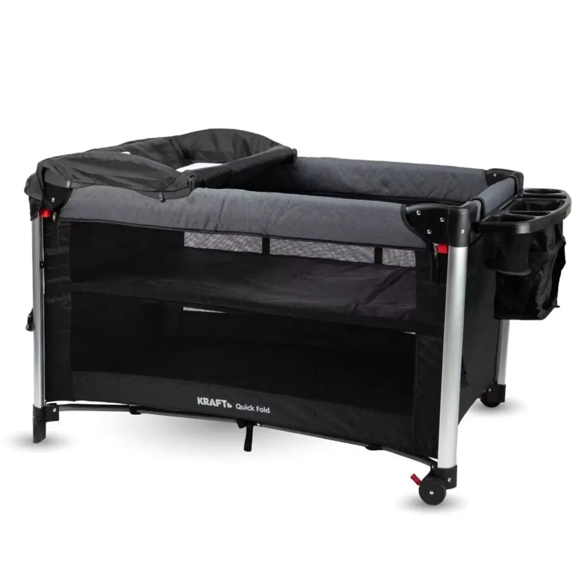 Kraft Quick Fold Anne Yanı Oyun Parkı 70x110 cm Dark Grey Black