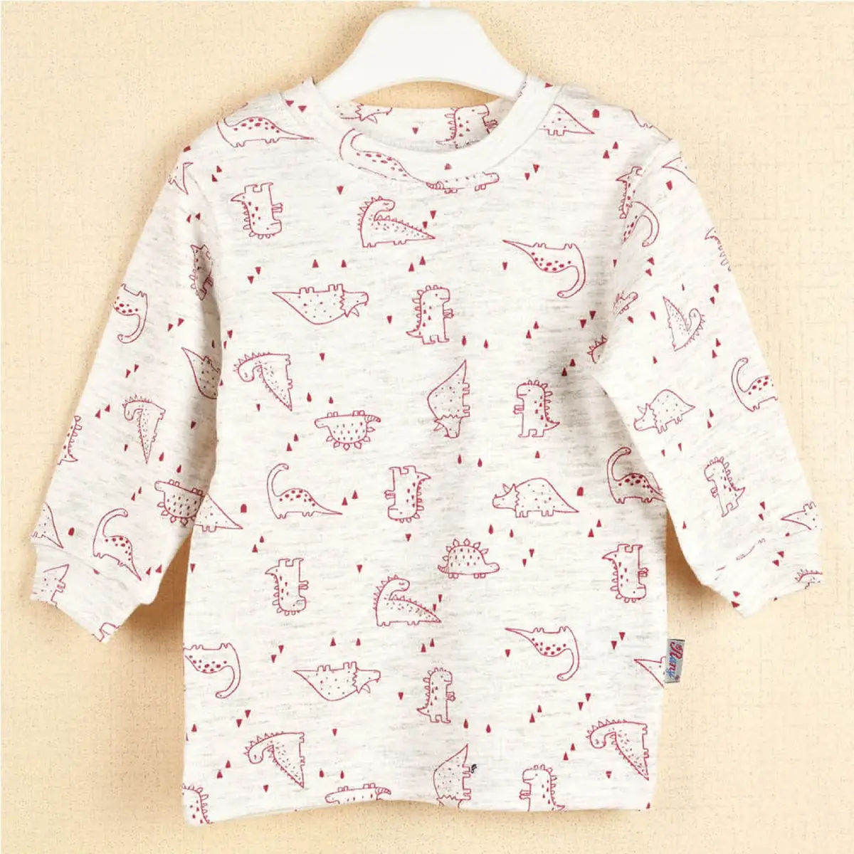 Rany Baby Kids Pijama Takımı Dinozor Bordo
